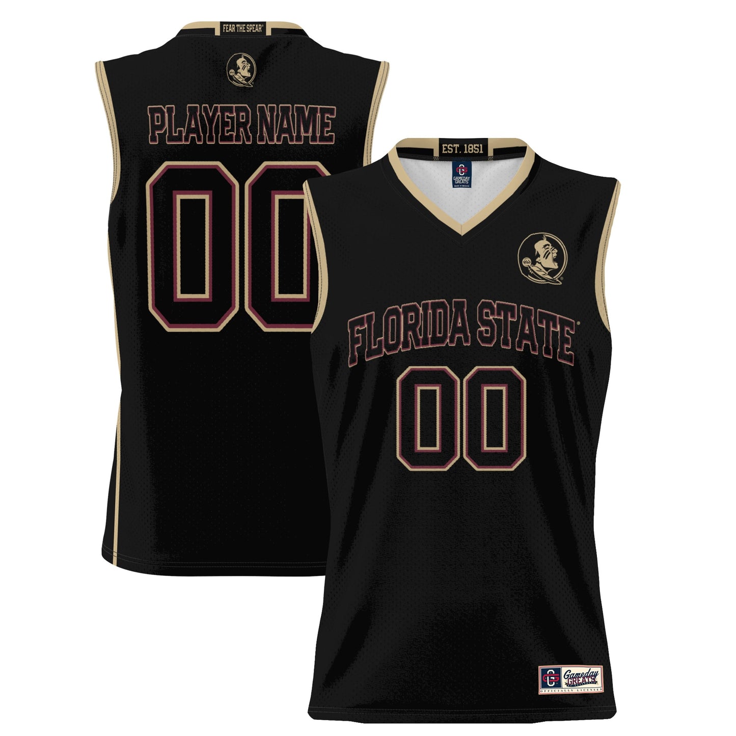 Florida State Seminoles GameDay Greats Youth NIL Pick-A-Player Lightweight Women's Basketball Jersey - Black