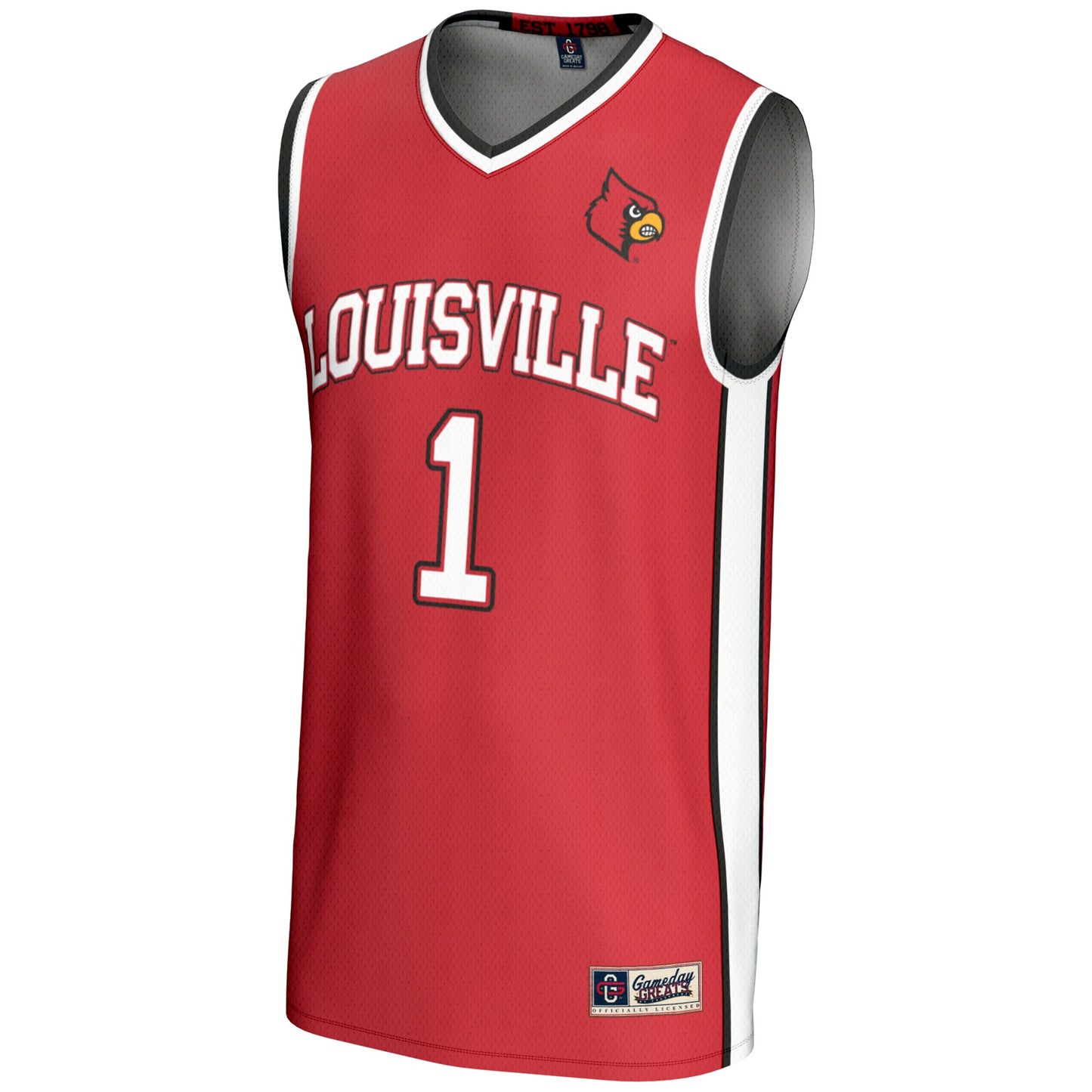 #1 Louisville Cardinals GameDay Greats Unisex Lightweight Basketball Jersey - Red