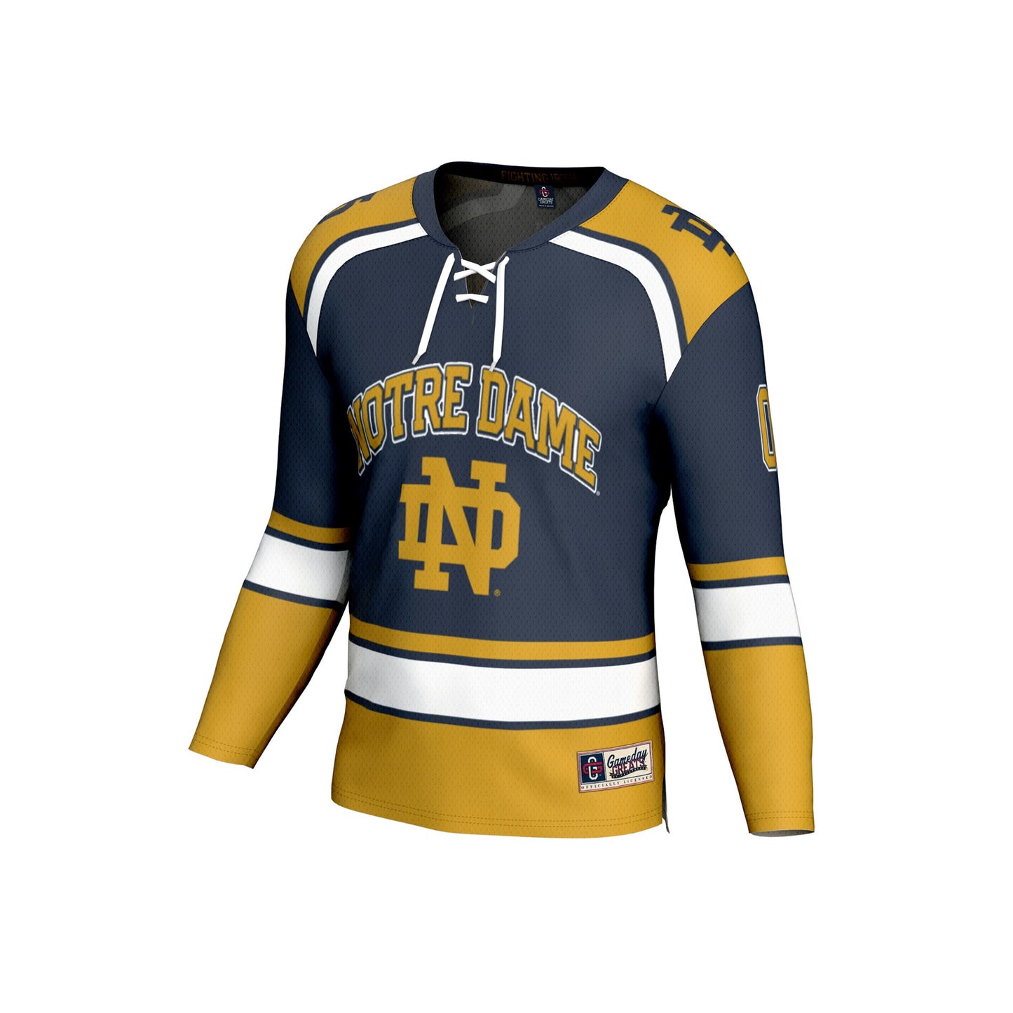 Notre Dame Fighting Irish GameDay Greats Youth Lightweight Hockey NIL Pick-a-Player Fashion Jersey - White
