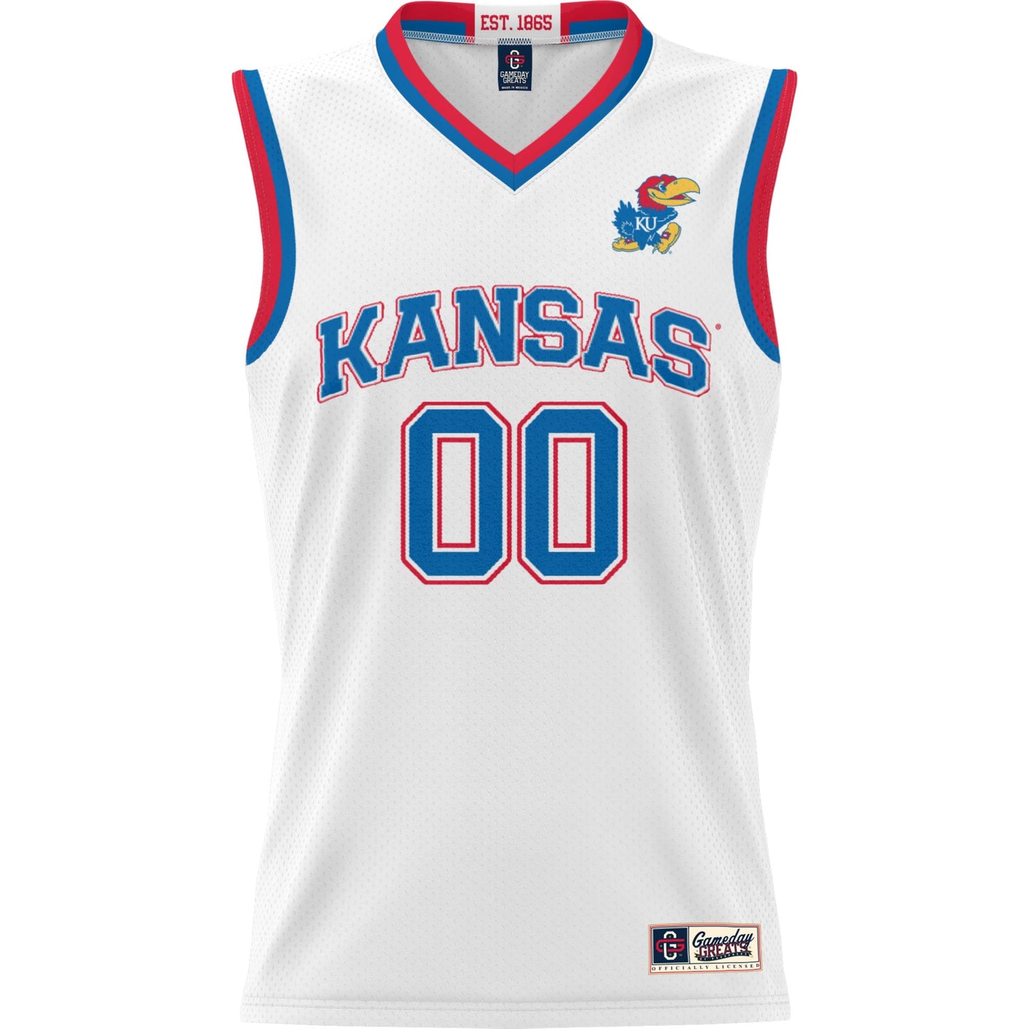 Kansas Jayhawks GameDay Greats Youth NIL Pick-A-Player Lightweight Men's Basketball Jersey - White