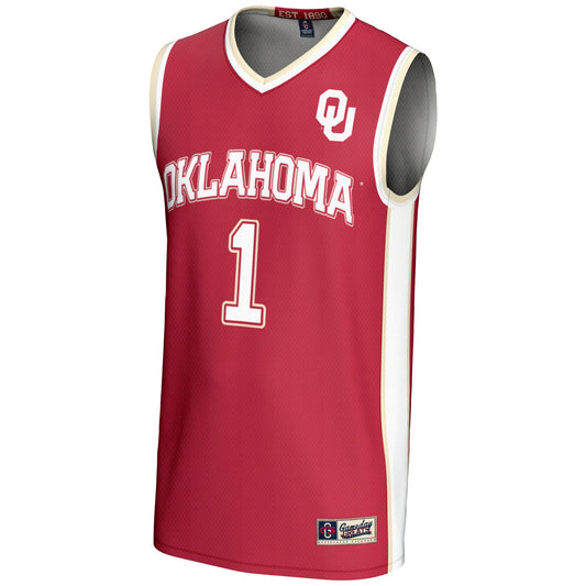 #1 Oklahoma Sooners GameDay Greats Unisex Lightweight Basketball Jersey - Crimson