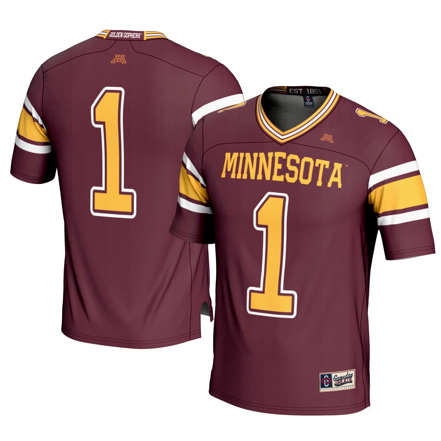 #1 Minnesota Golden Gophers GameDay Greats Youth Football Jersey – Maroon