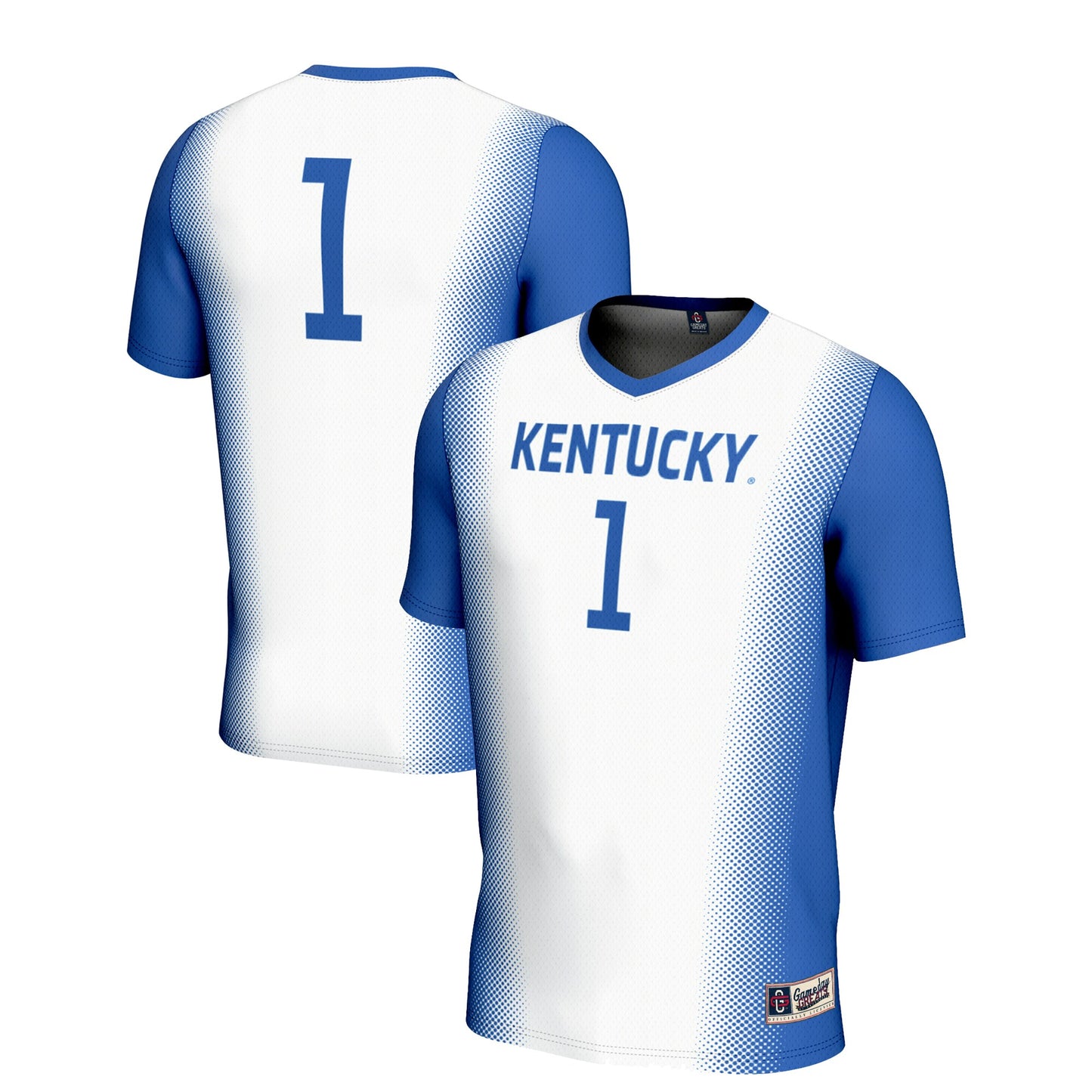 #1 Kentucky Wildcats GameDay Greats Unisex Women's Soccer Lightweight Fashion Jersey - White
