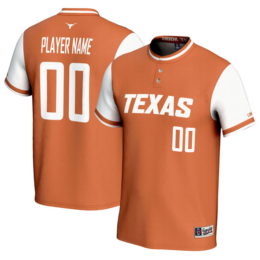 Texas Longhorns GameDay Greats Youth NIL Pick-A-Player Lightweight Softball Jersey - Texas Orange
