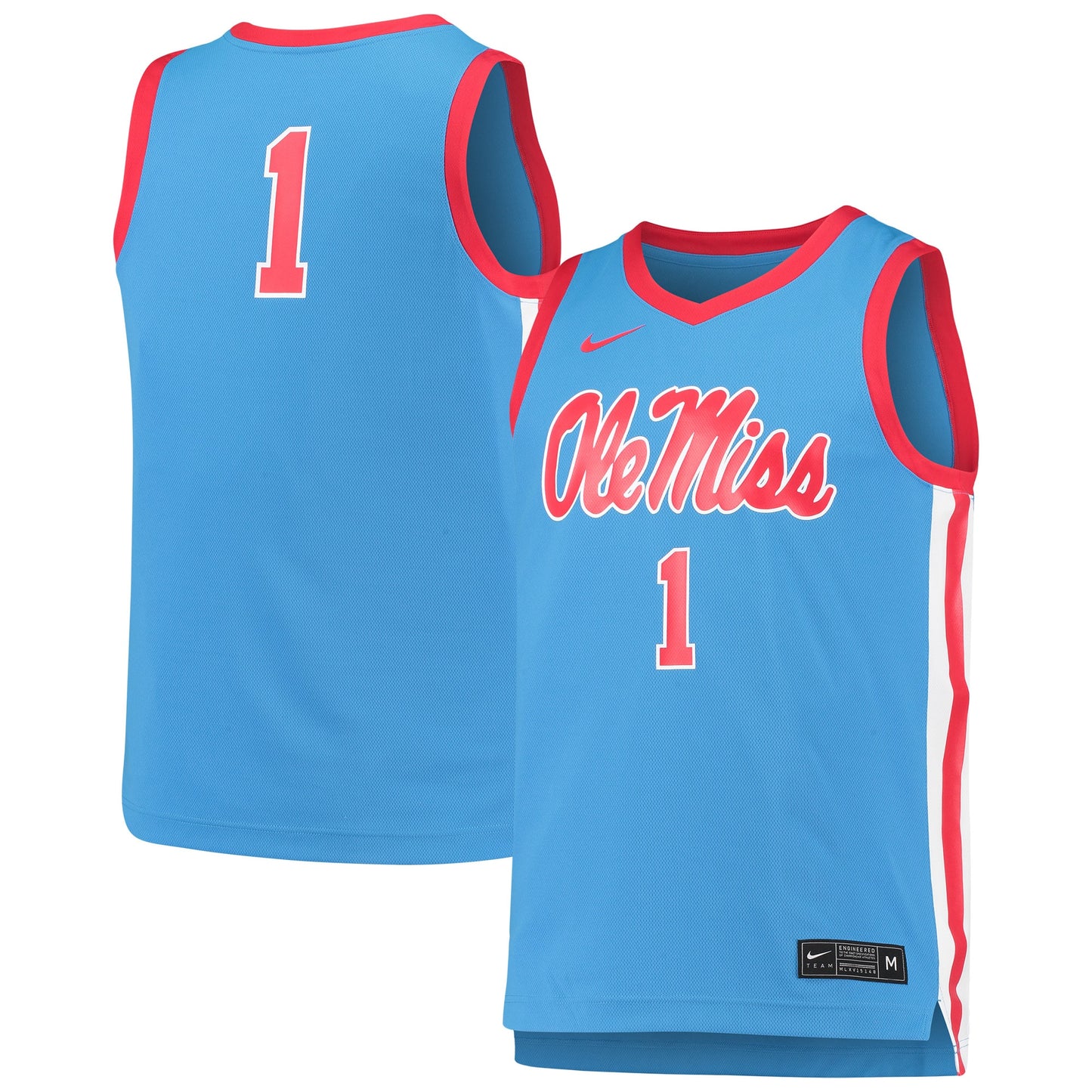 #1 Ole Miss Rebels Nike Replica Basketball Jersey - Navy