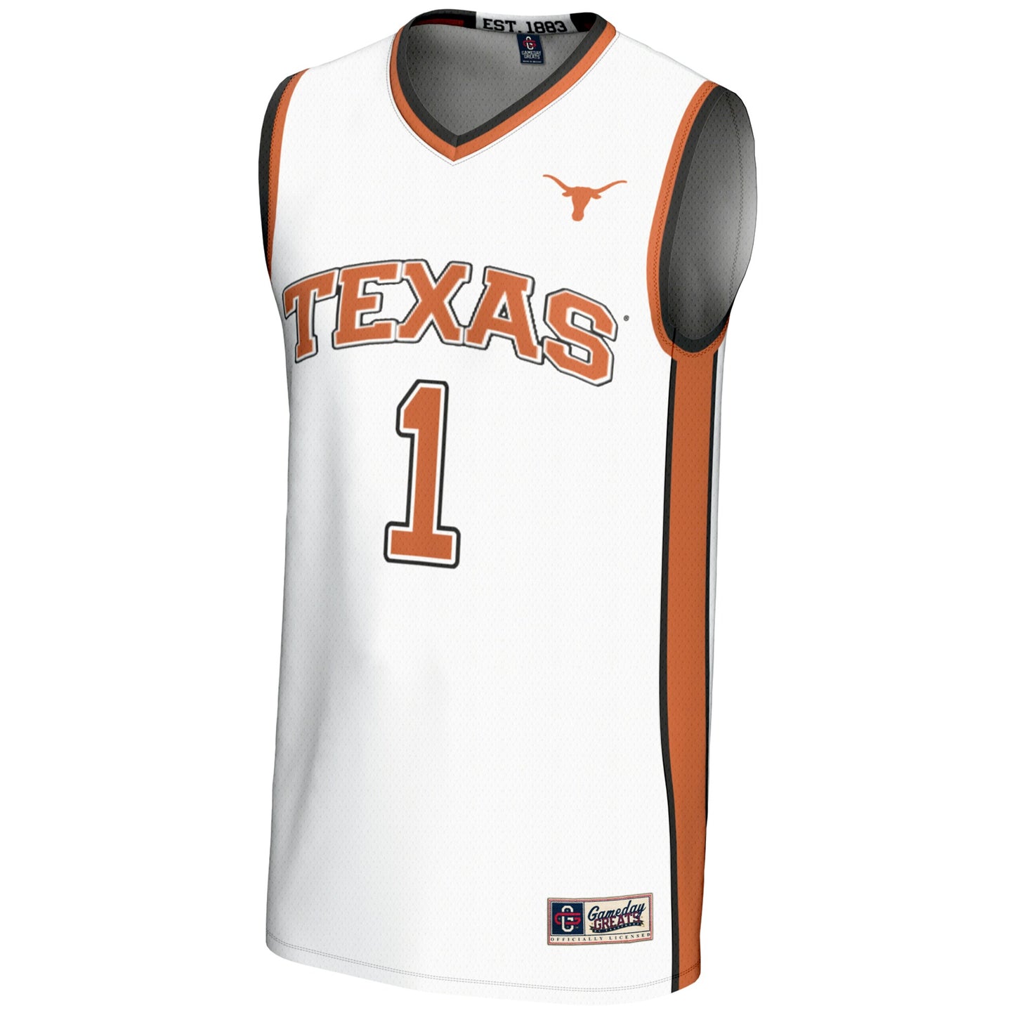 #1 Texas Longhorns GameDay Greats Youth Lightweight Replica Basketball Jersey - Black
