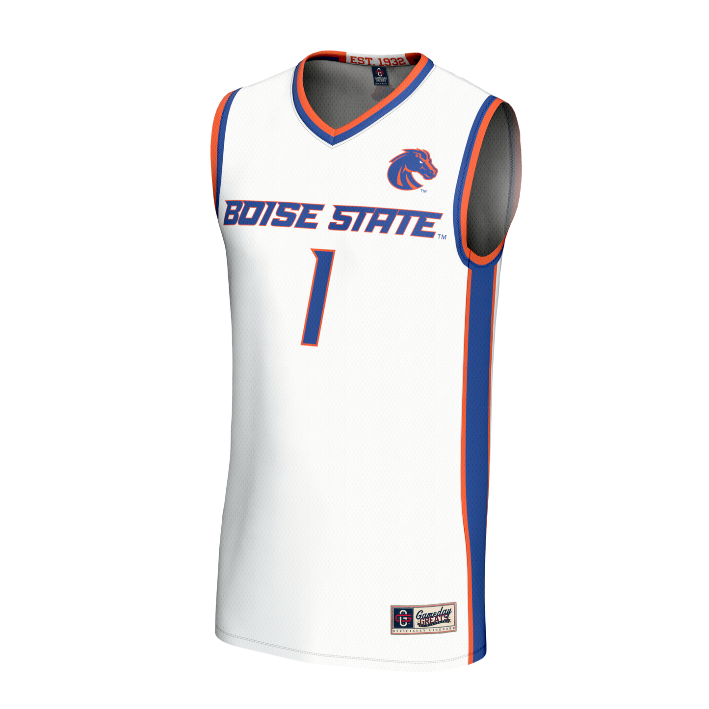 Boise State Broncos GameDay Greats Youth Lightweight Collegiate Basketball Fashion Jersey - White