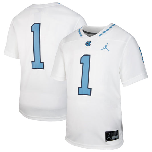 #1 North Carolina Tar Heels Jordan Brand Youth Untouchable Replica Game Jersey - White