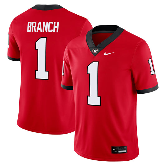 Zachariah Branch Georgia Bulldogs Nike Home  NIL Football Game Jersey - Red