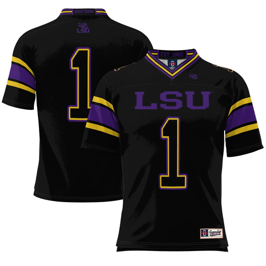 #1 LSU Tigers GameDay Greats Youth Endzone Football Jersey - Black