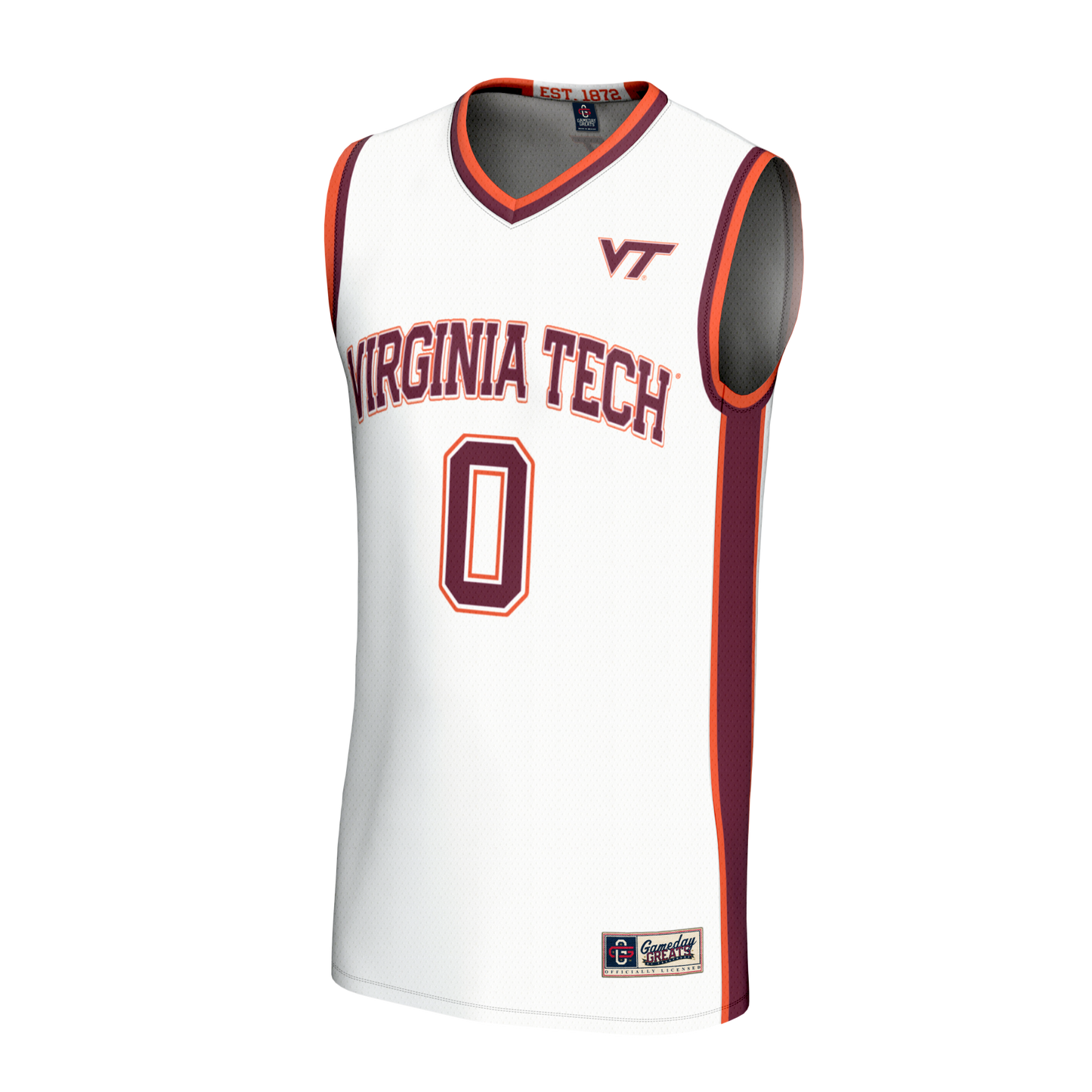 #0 Virginia Tech Hokies GameDay Greats Unisex Lightweight Collegiate Basketball Fashion Jersey - Black