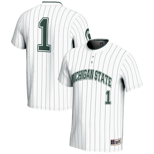 #1 Michigan State Spartans GameDay Greats Youth Lightweight Softball Jersey - White