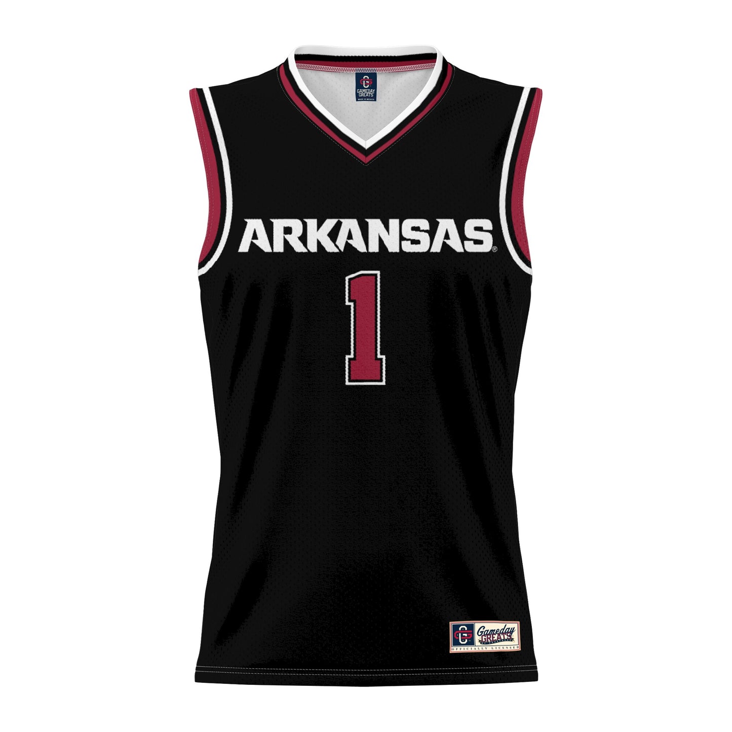 #1 Arkansas Razorbacks GameDay Greats Youth Lightweight Basketball Jersey - White