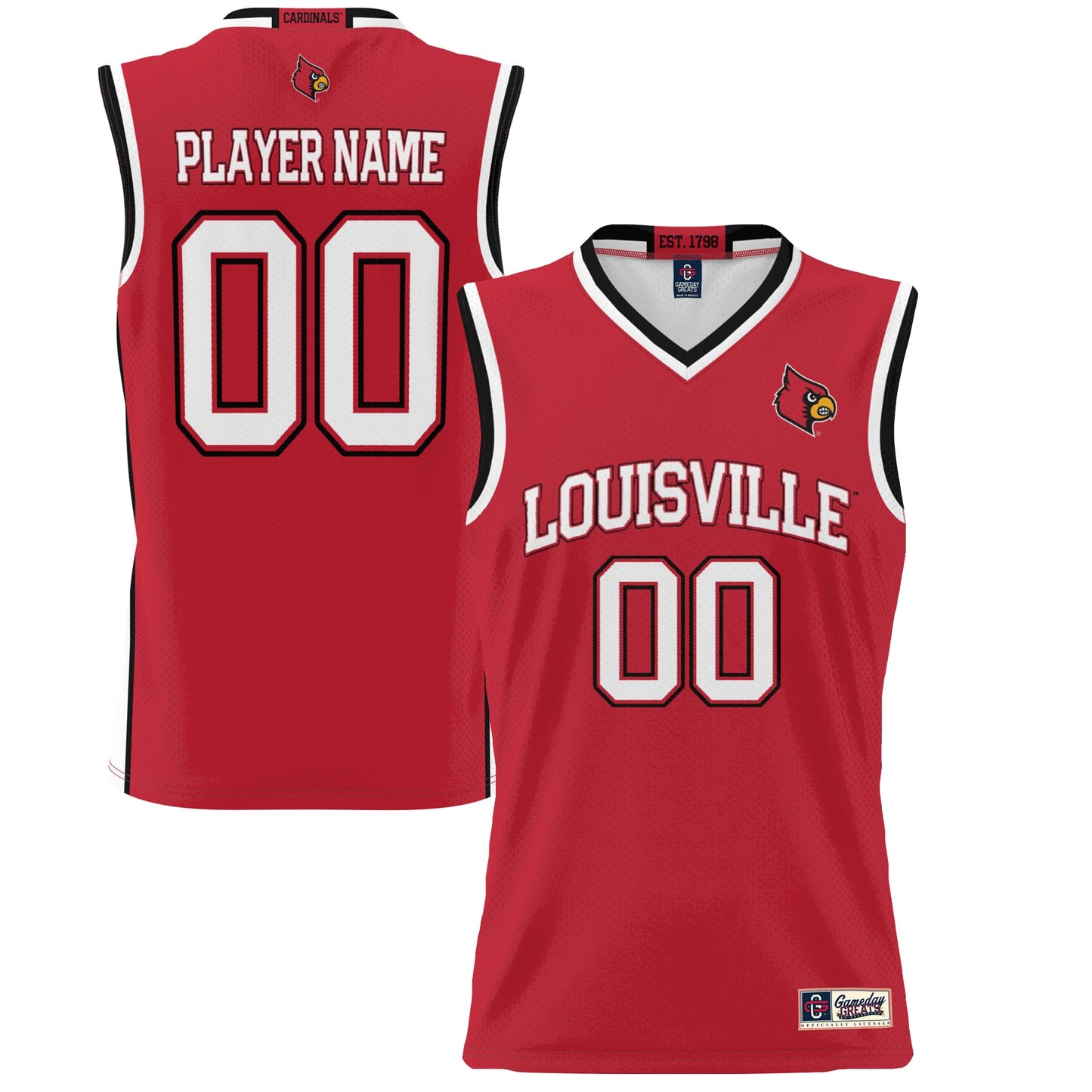 Louisville Cardinals GameDay Greats Unisex  Lightweight NIL Pick-A-Player Women's Basketball Jersey - White