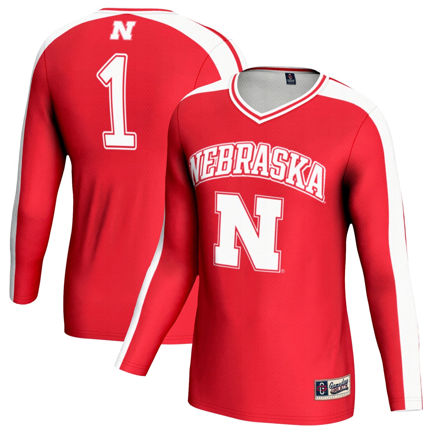 Nebraska Huskers GameDay Greats Unisex Women's Volleyball Lightweight Fashion Jersey - Scarlet