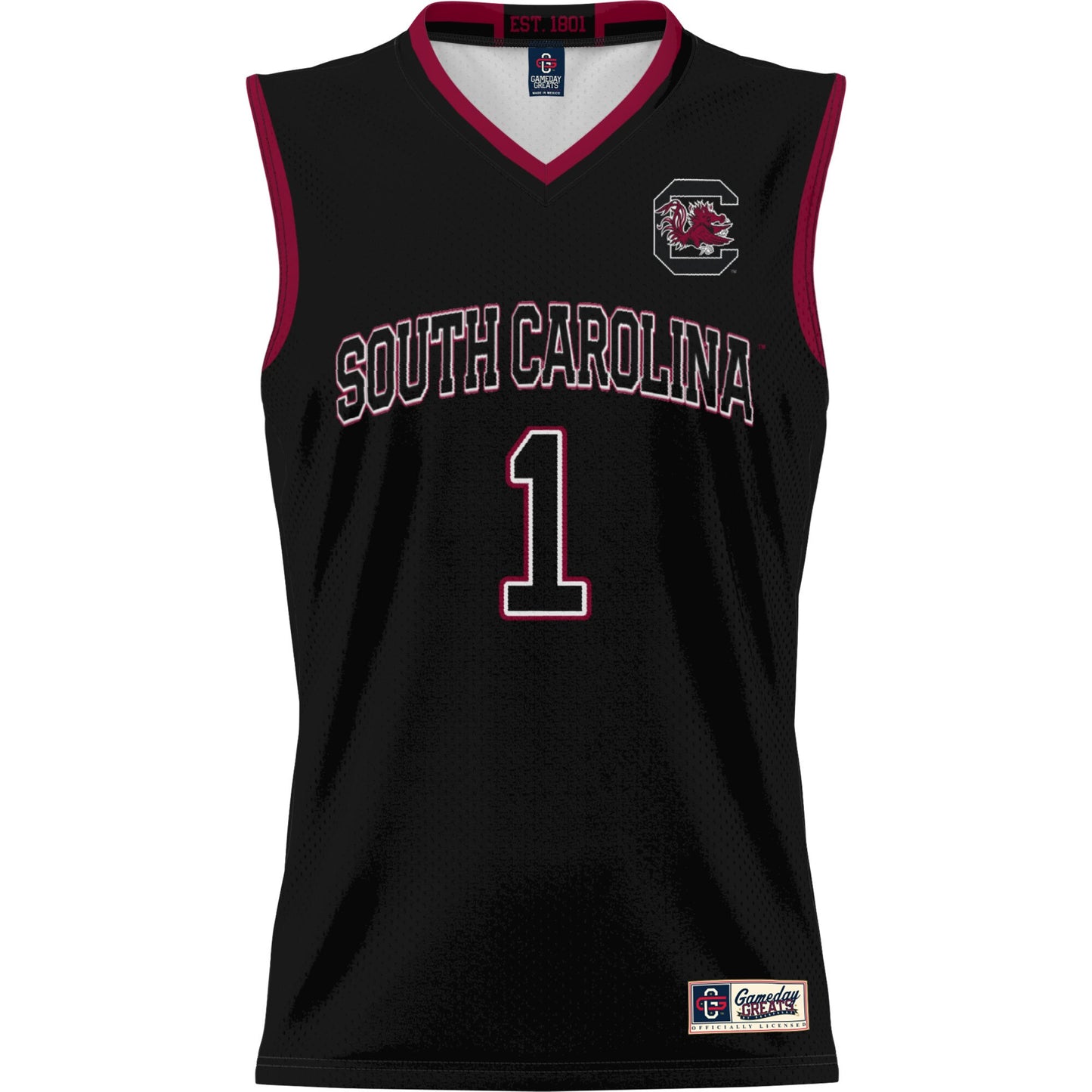 #1 South Carolina Gamecocks GameDay Greats Youth Lightweight Basketball Jersey - Black