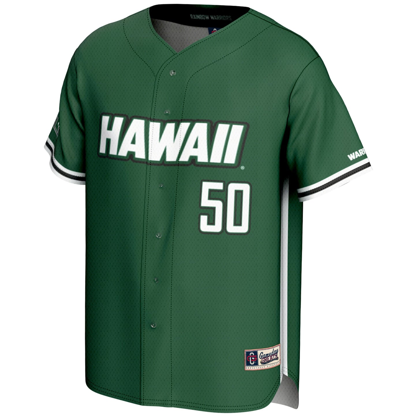 #1 Hawaii Rainbow Warriors GameDay Greats Youth Lightweight Baseball Jersey - White