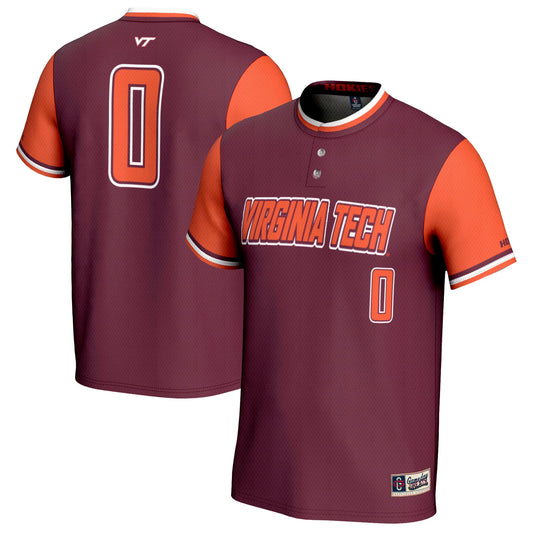 #0 Virginia Tech Hokies GameDay Greats Unisex Softball Fashion Jersey - Maroon
