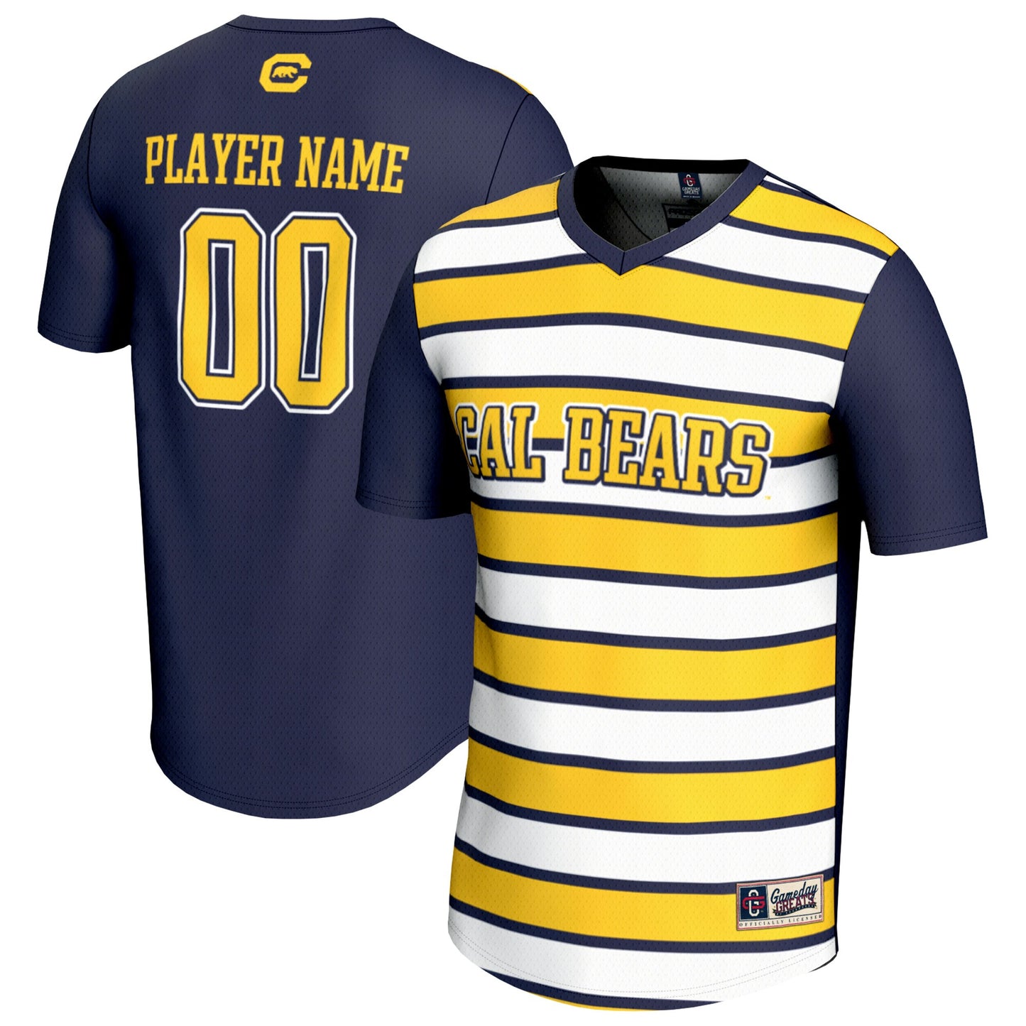 Cal Bears GameDay Greats Youth NIL Pick-A-Player Collegiate Women's Soccer Lightweight Fashion Jersey - Navy/Gold