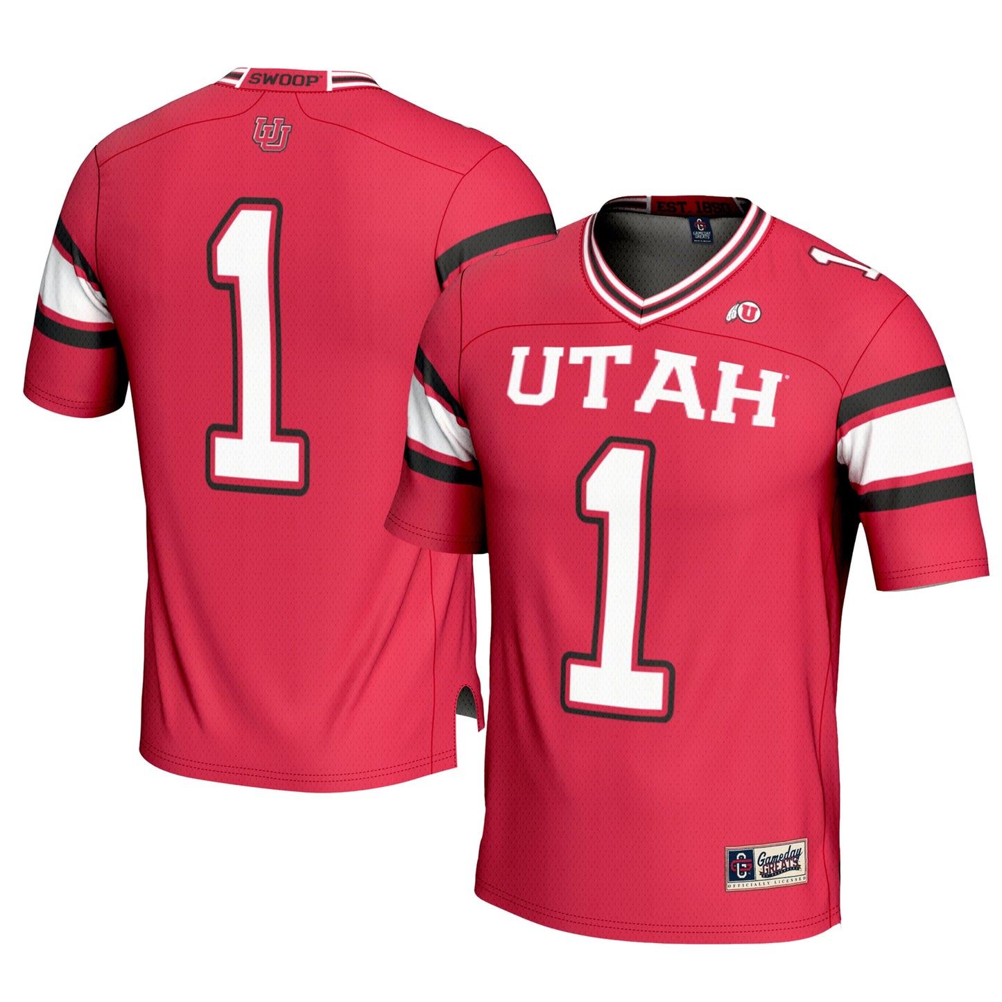 #1 Utah Utes GameDay Greats Youth Football Jersey - Black