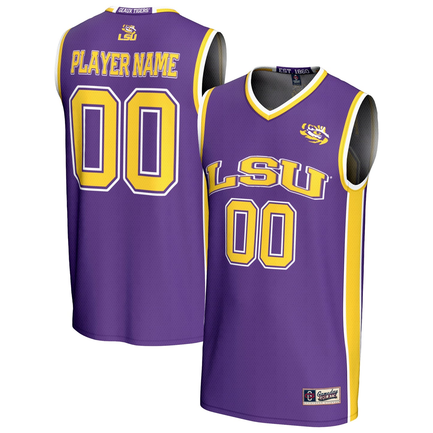 LSU Tigers GameDay Greats Unisex NIL Pick-A-Player Lightweight Collegiate Women's Basketball Fashion Jersey - Purple