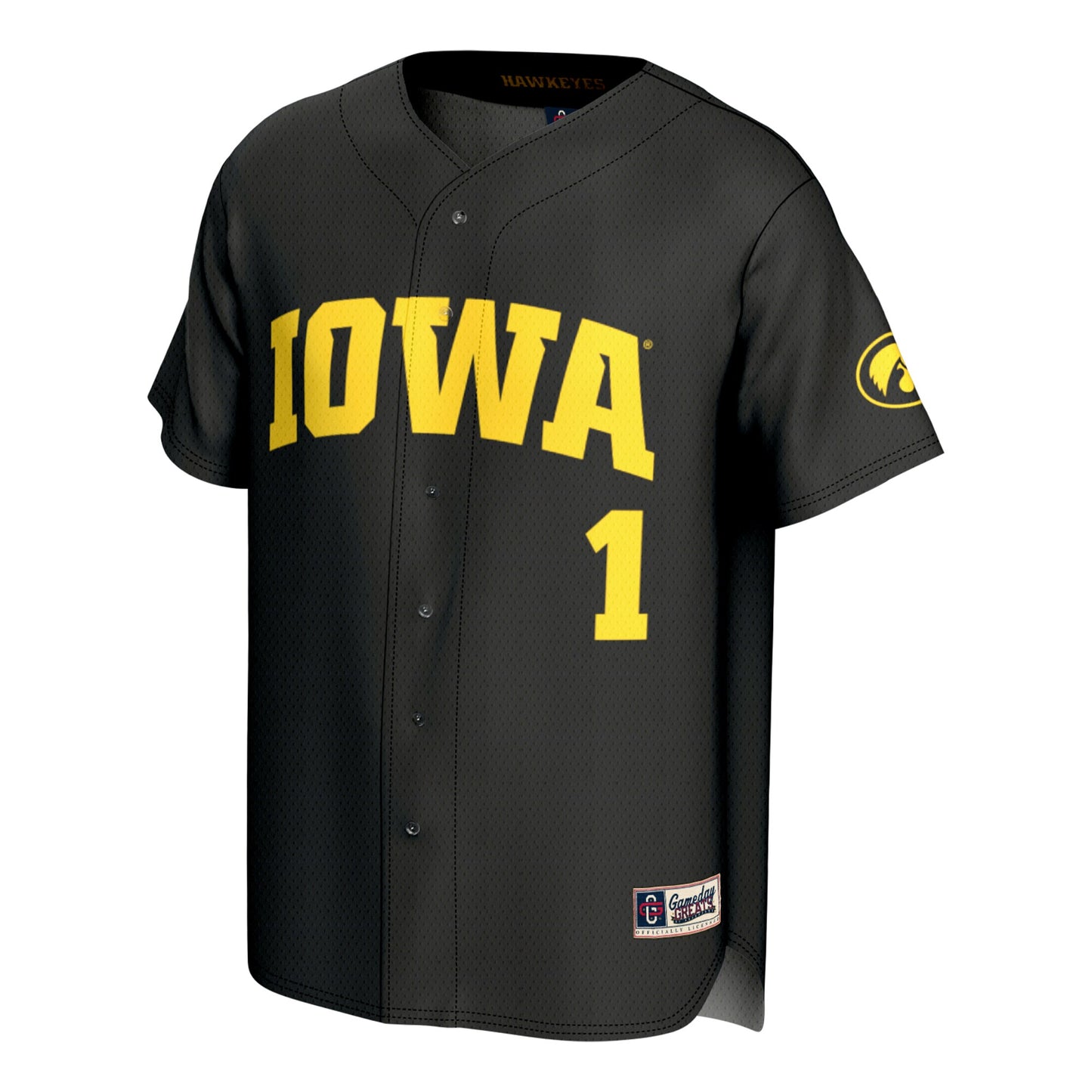 Iowa Hawkeyes GameDay Greats Youth Lightweight Collegiate Baseball Fashion Jersey - Black