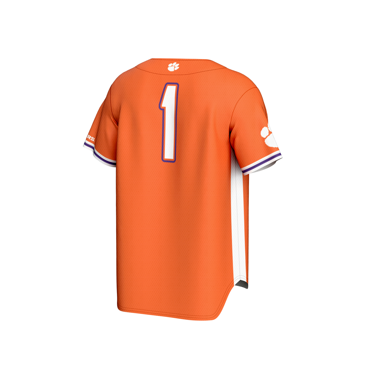 #1 Clemson Tigers GameDay Greats Youth Lightweight Baseball Fashion Jersey - White
