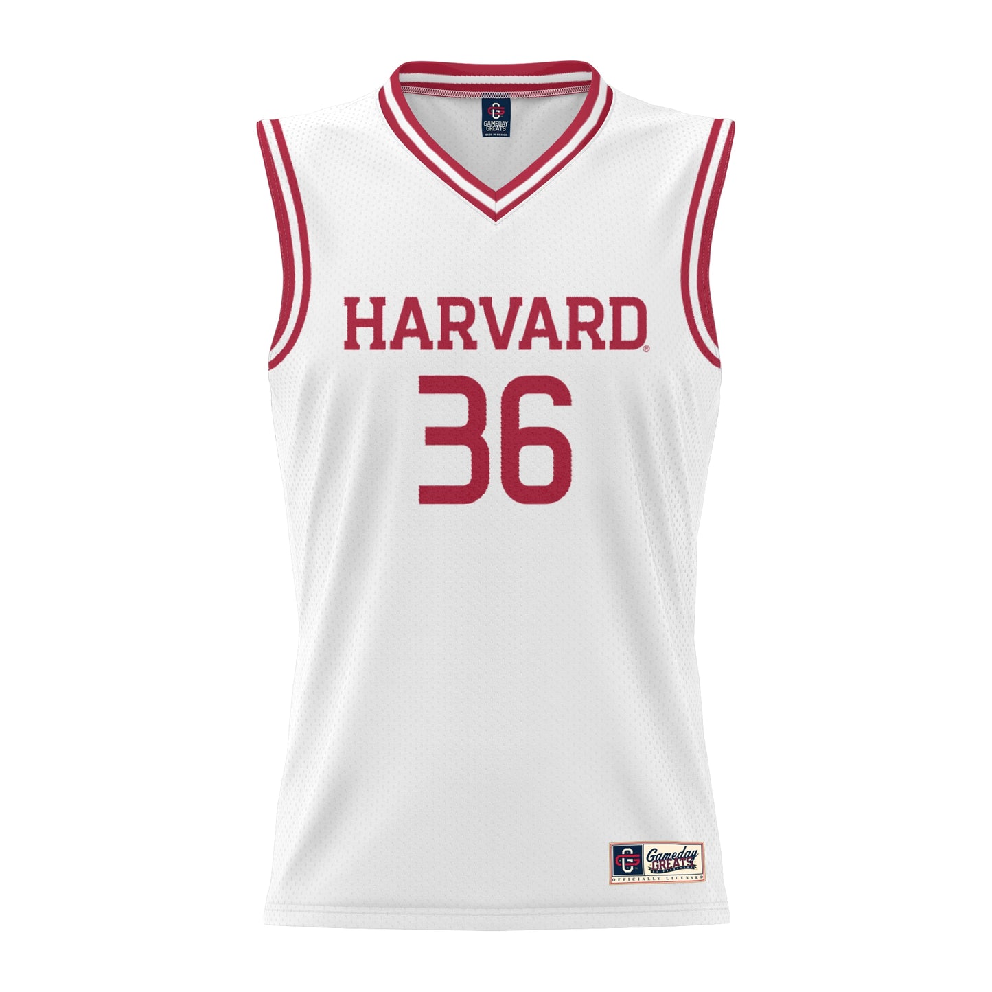 #36 Harvard Crimson GameDay Greats Lightweight Basketball Jersey - White