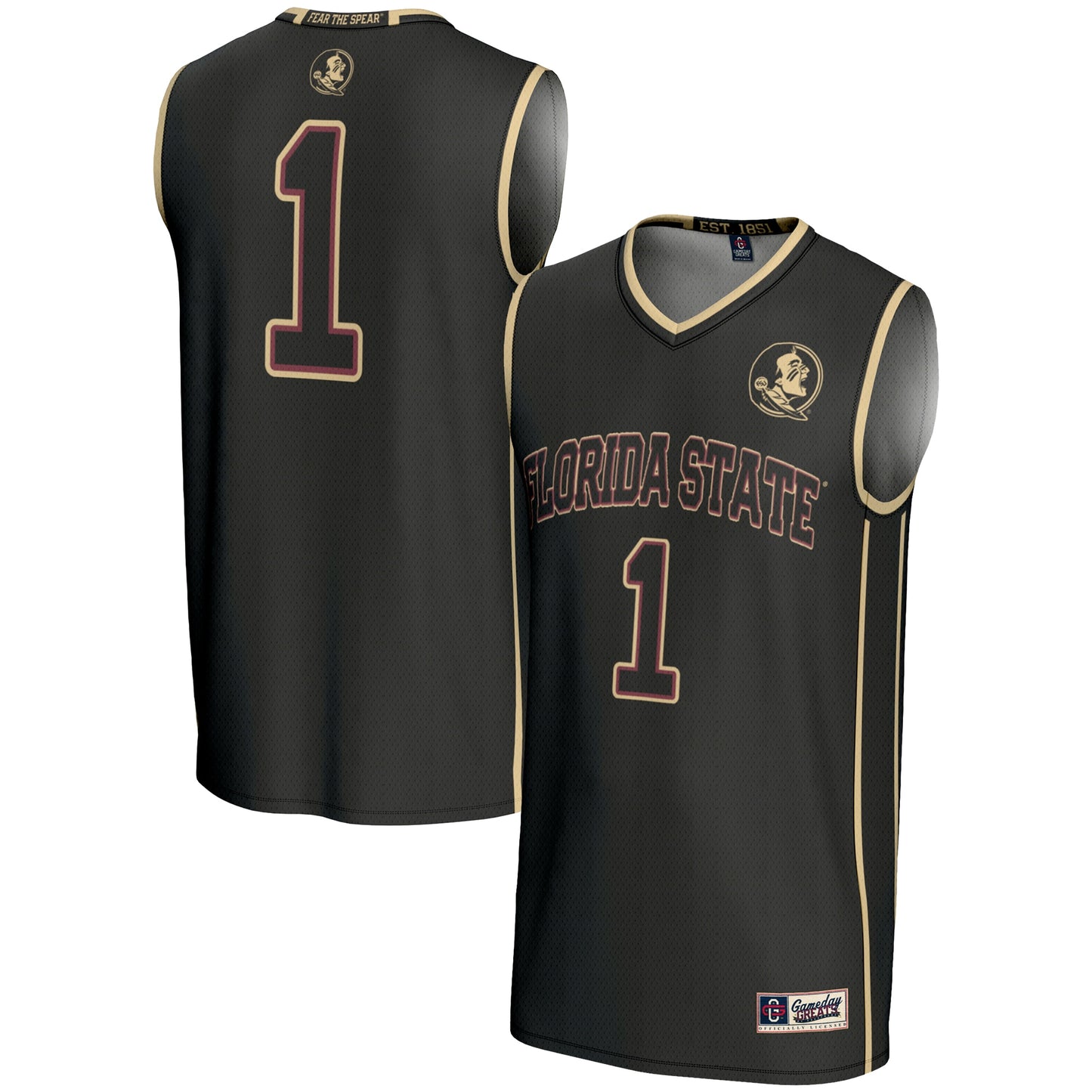 #1 Florida State Seminoles GameDay Greats Youth Lightweight Basketball Jersey - Black