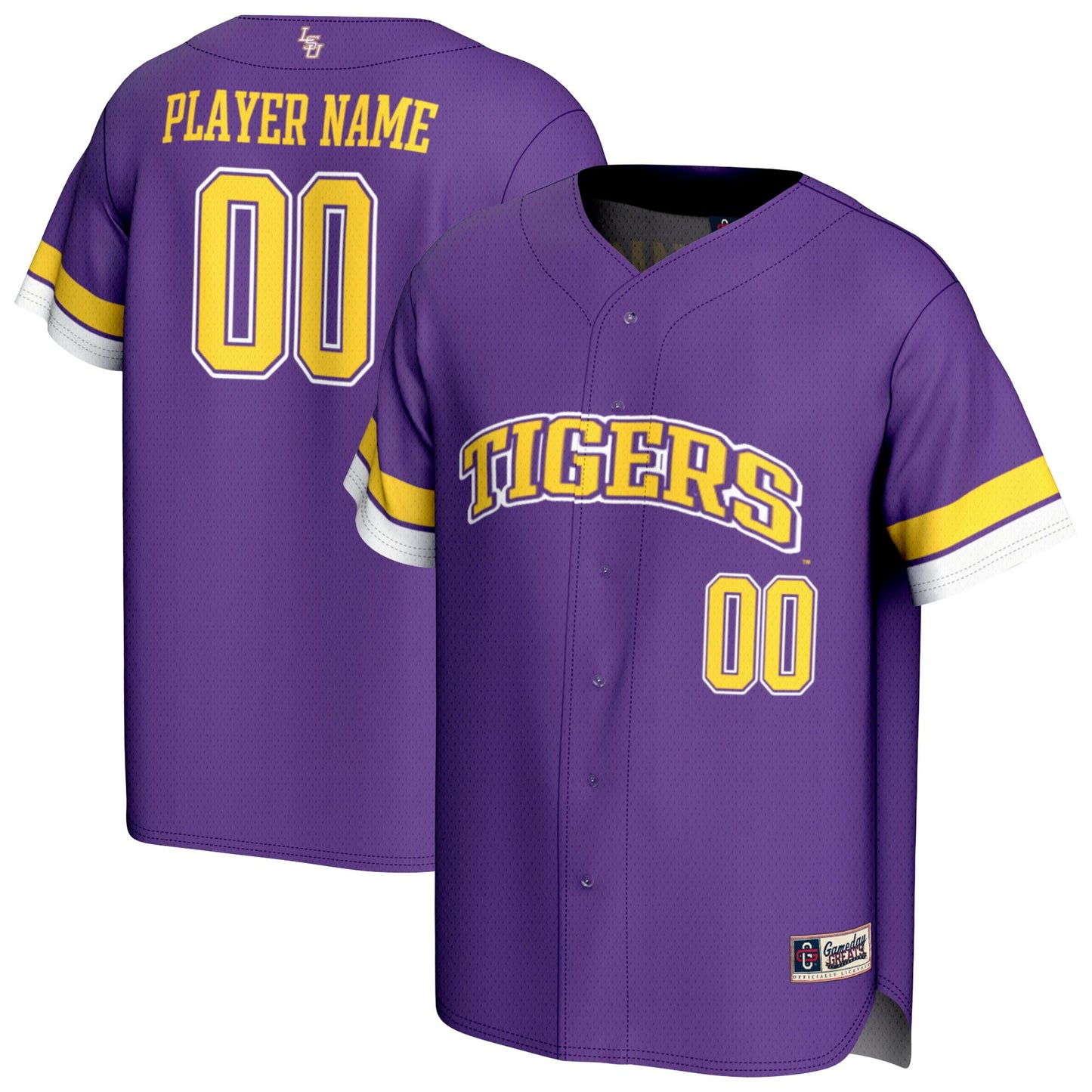 LSU Tigers GameDay Greats Unisex NIL Pick-A-Player Baseball Lightweight Jersey - Purple
