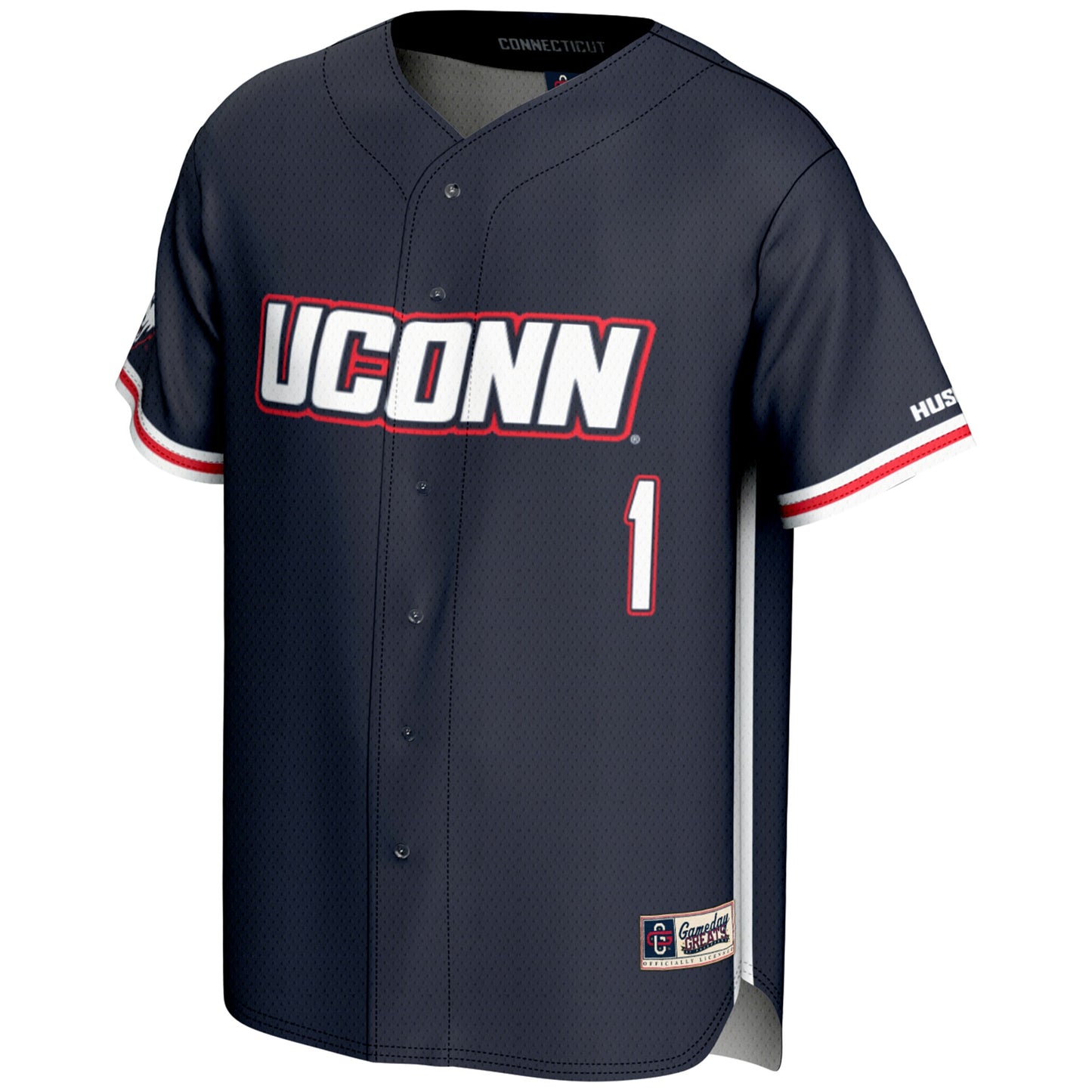 #1 UConn Huskies GameDay Greats Youth Lightweight Baseball Jersey - White