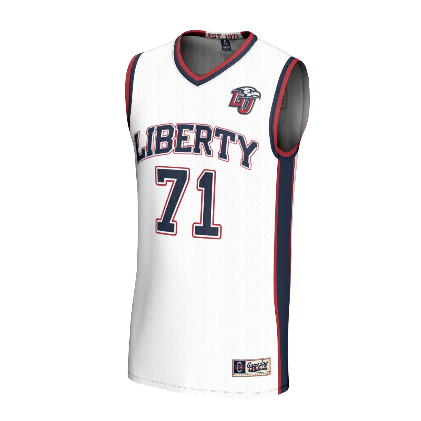 #71 Liberty Flames GameDay Greats Youth Lightweight Basketball Fashion Jersey - White