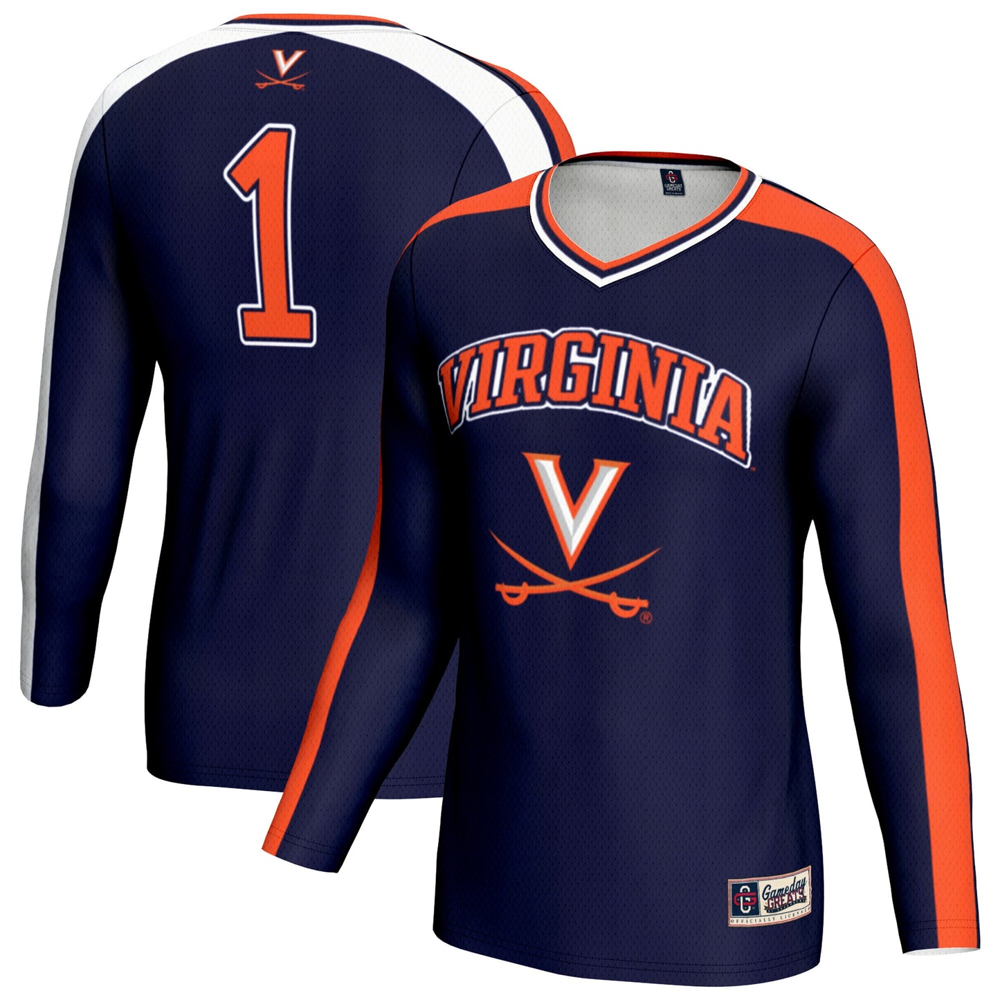 Virginia Cavaliers GameDay Greats Youth #1 Lightweight Volleyball Fashion Jersey - Navy