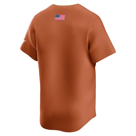 Texas Longhorns Nike Baseball Limited Jersey - Texas Orange