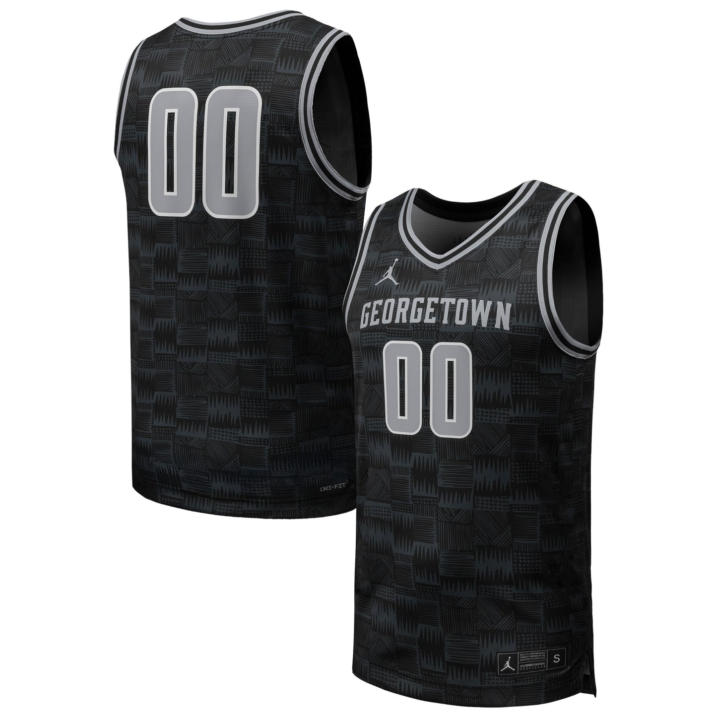 #00 Georgetown Hoyas Jordan Brand Replica Basketball Jersey - Black