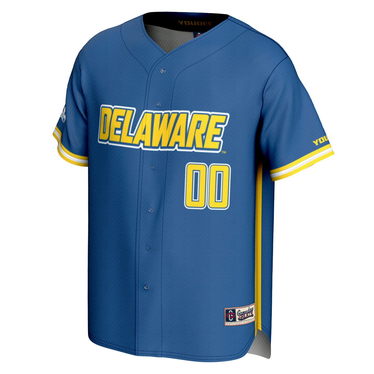 Delaware Fightin' Blue Hens GameDay Greats NIL Pick-A-Player Baseball Lightweight Jersey - White