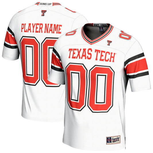 Texas Tech Red Raiders GameDay Greats Youth Personalized Football Fashion Jersey - White