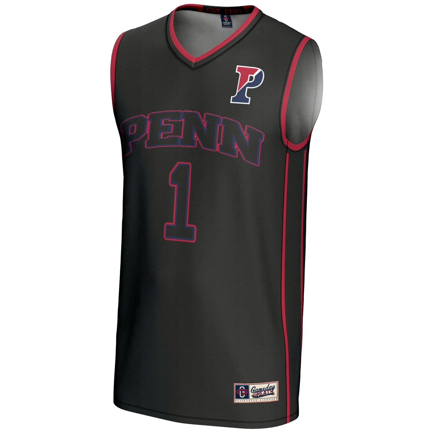 #1 Pennsylvania Quakers GameDay Greats Youth Lightweight Basketball Jersey - Black