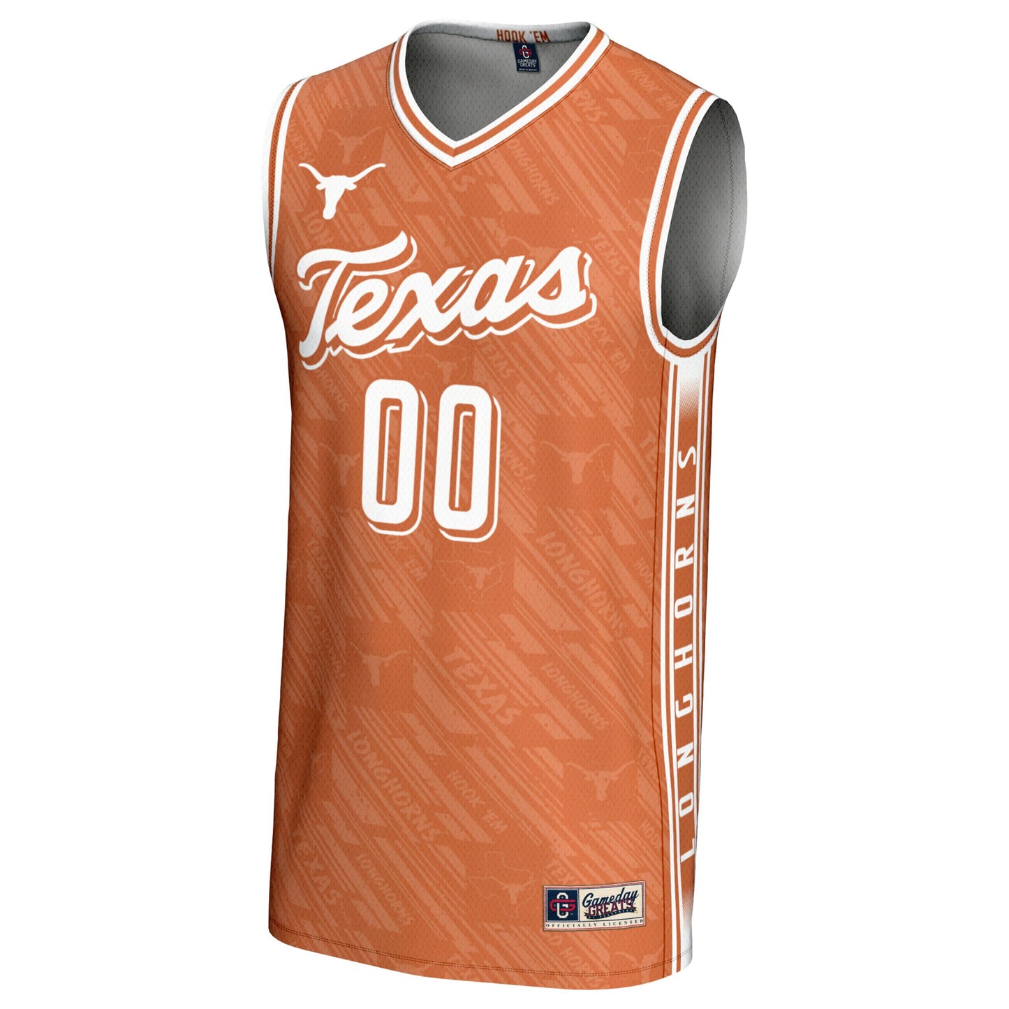 Texas Longhorns GameDay Greats Youth NIL Pick-A-Player Women's Basketball Lightweight Highlight Print Jersey - Texas Orange