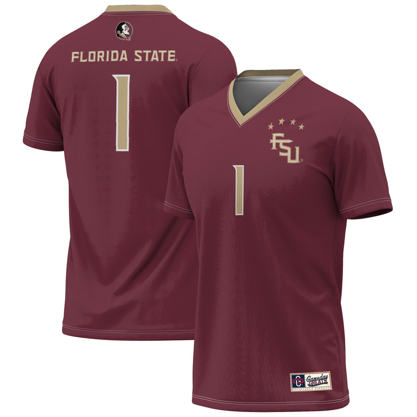 Florida State Seminoles GameDay Greats Youth 2023 NCAA Women's Soccer National Champions Four-Star Fashion Jersey – Garnet