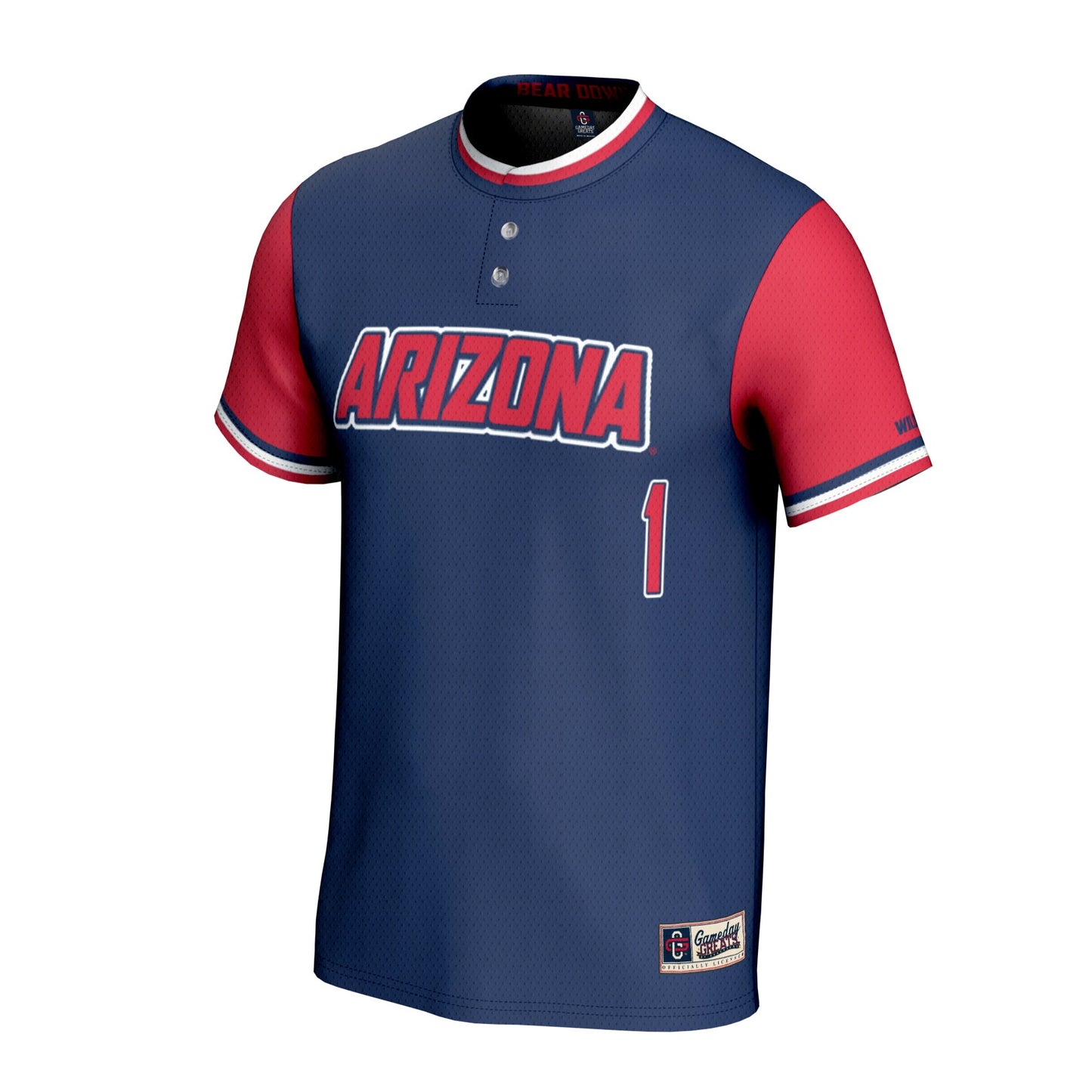 Arizona Wildcats GameDay Greats Unisex Lightweight Softball Fashion Jersey - Red
