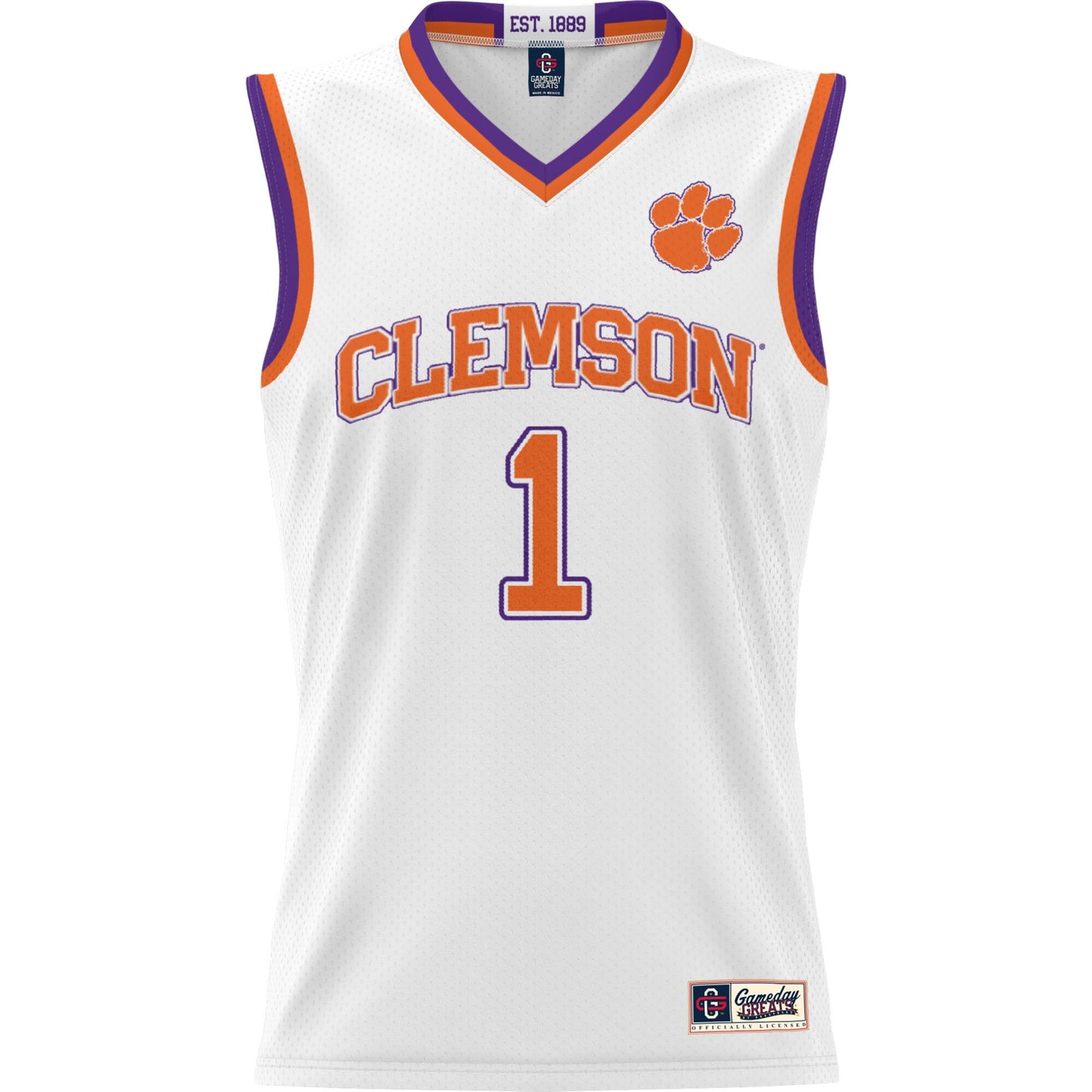 #1 Clemson Tigers GameDay Greats Youth Lightweight Basketball Jersey - Black