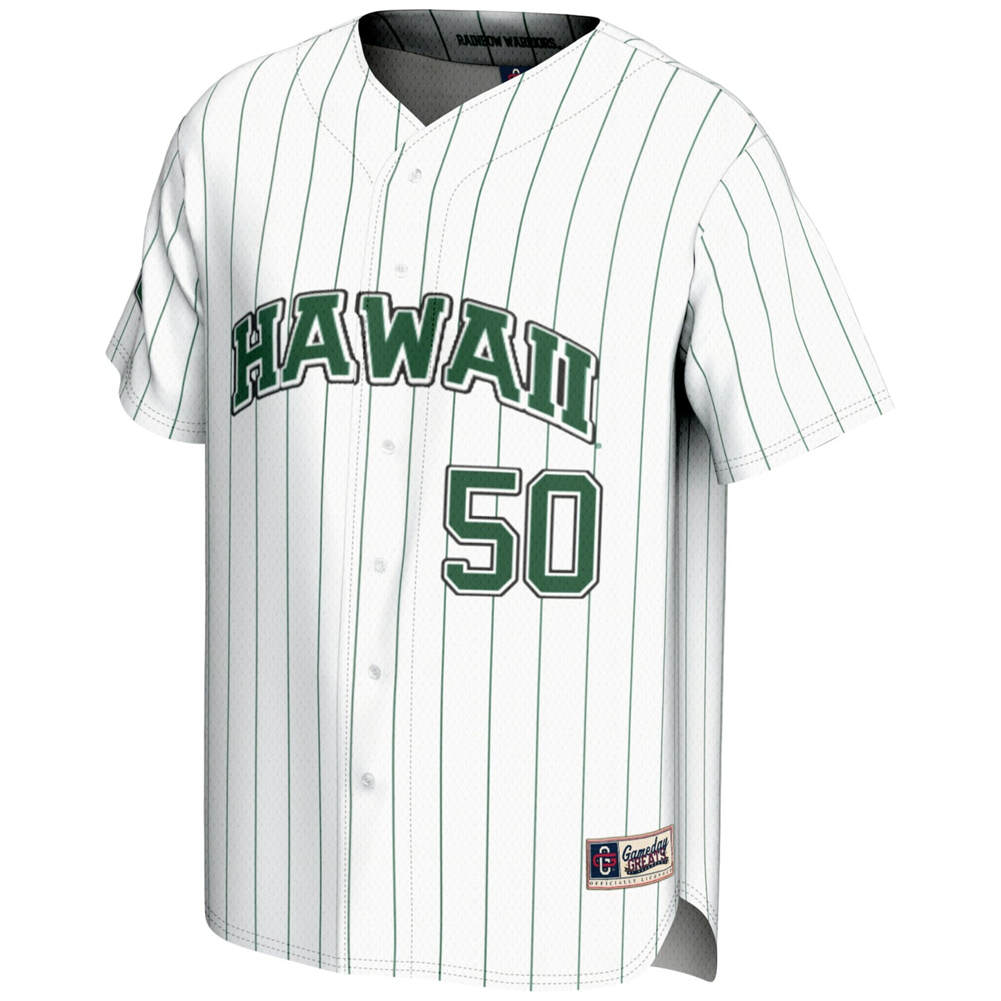 #1 Hawaii Rainbow Warriors GameDay Greats Youth Lightweight Baseball Jersey - White