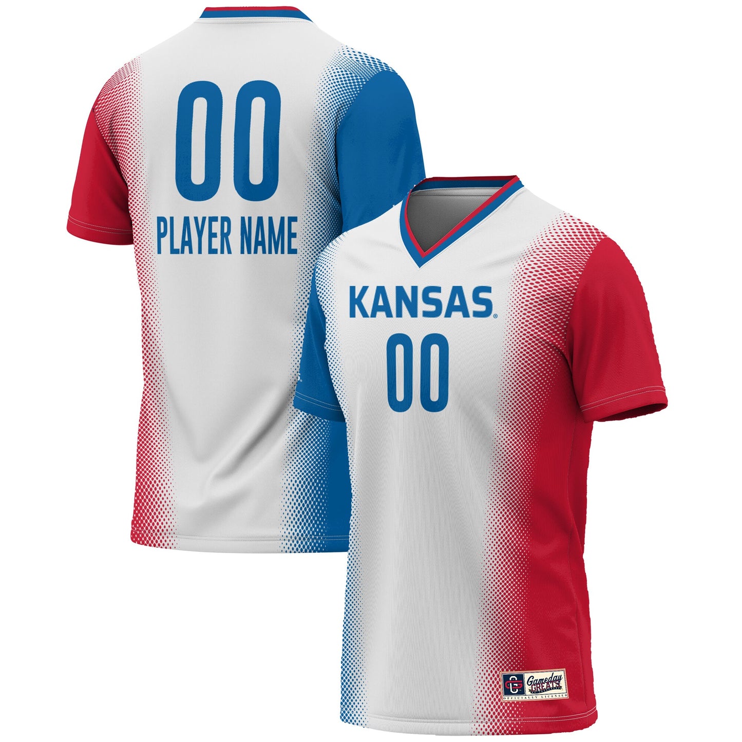 Kansas Jayhawks GameDay Greats Youth NIL Pick-A-Player Lightweight Women's Soccer Jersey - White
