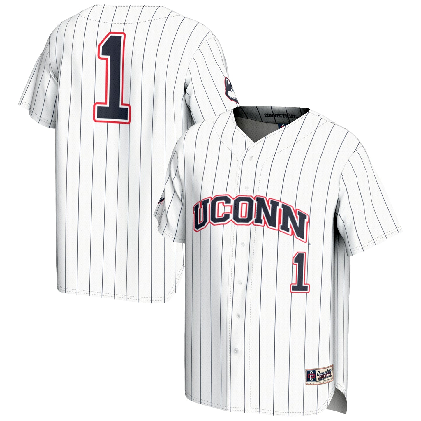 #1 UConn Huskies GameDay Greats Youth Lightweight Baseball Jersey - White