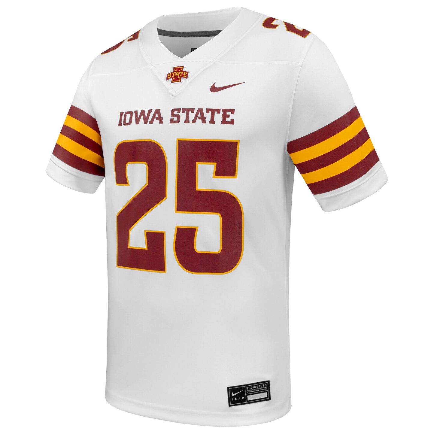 #25 Iowa State Cyclones Nike  Game Football Jersey - White