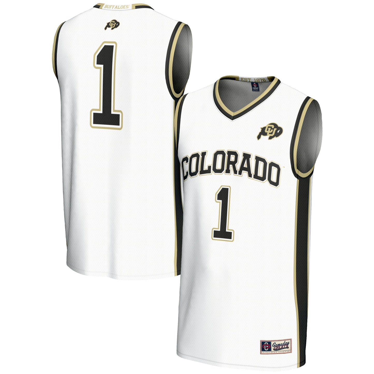 #1 Colorado Buffaloes GameDay Greats Replica Lightweight Basketball Jersey - Gray