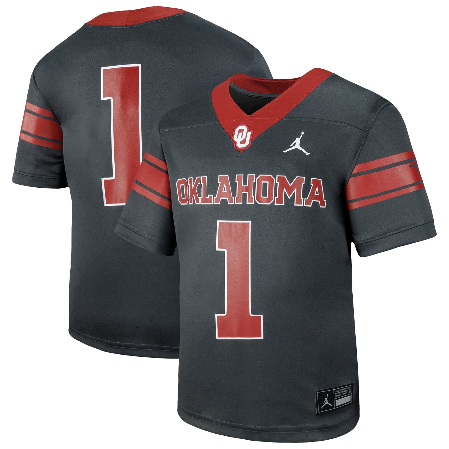 #1 Oklahoma Sooners Jordan Brand Toddler Untouchable Replica Game Jersey - Crimson
