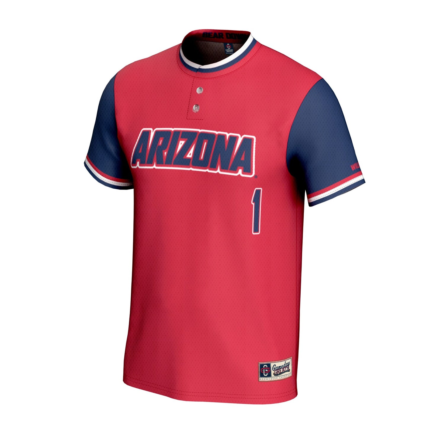 Arizona Wildcats GameDay Greats Unisex Lightweight Softball Fashion Jersey - Red