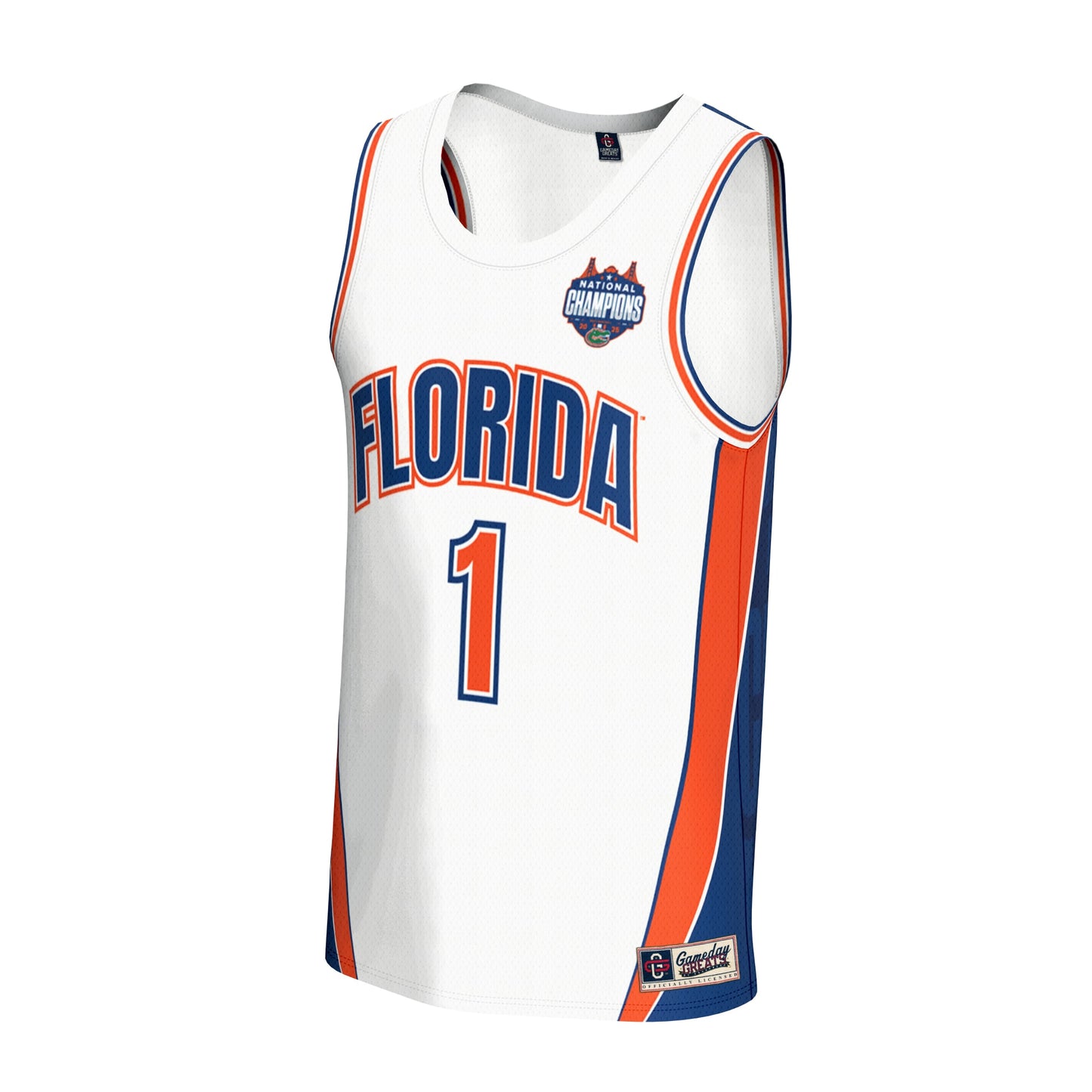 Florida Gators GameDay Greats Unisex 2025 NCAA Men's Basketball National Champions Commemorative Fashion Jersey - White